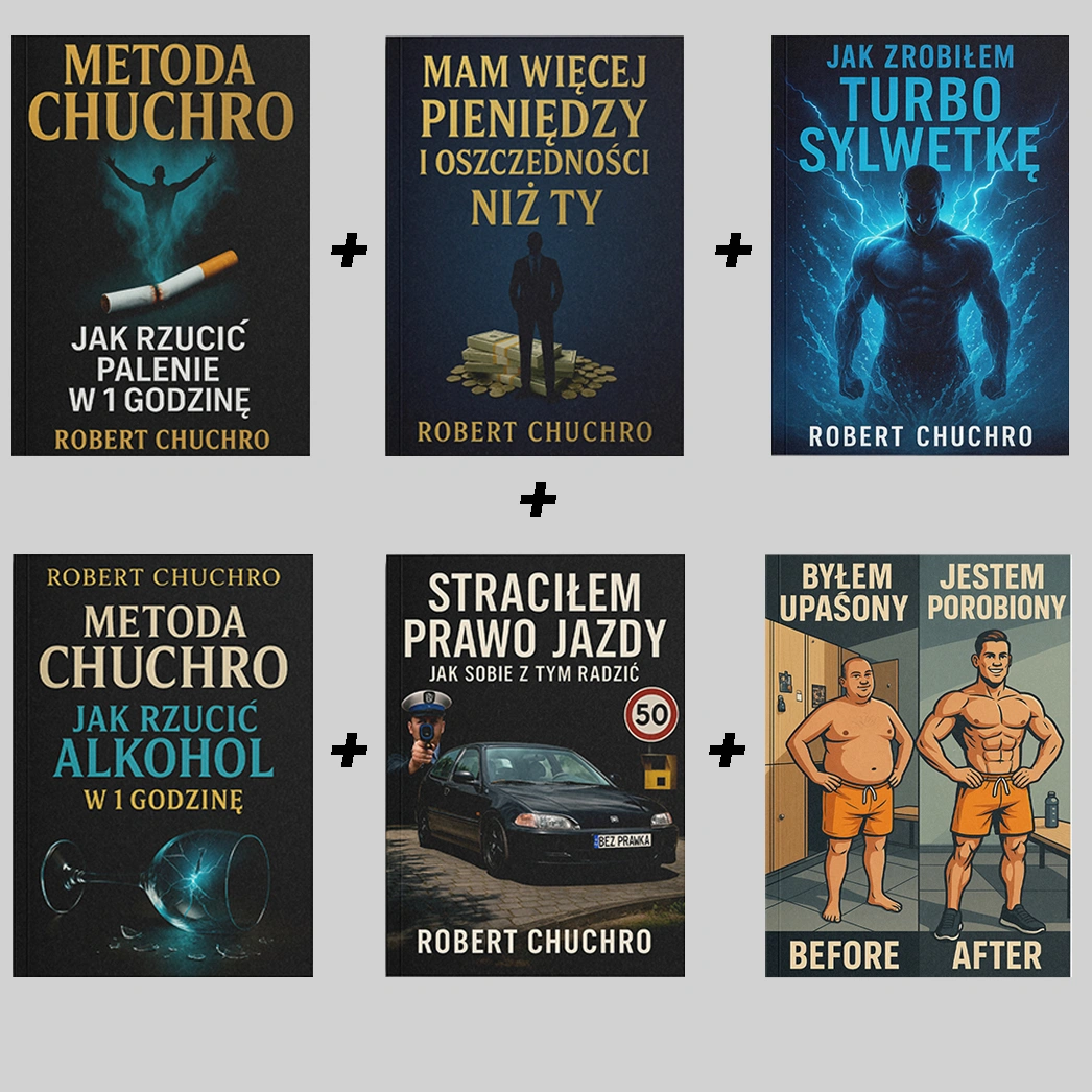 (PREORDER) Zestaw 6 książek Roberta Chuchro – Kompletny Reset Życia
